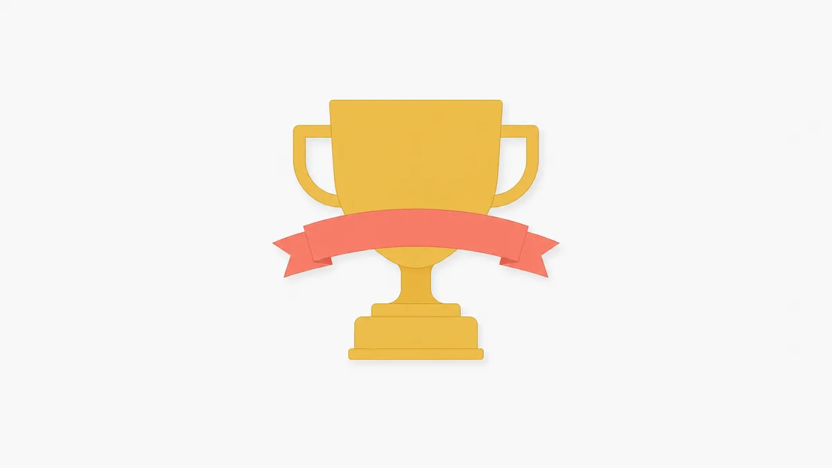 Trofeo simple plano
