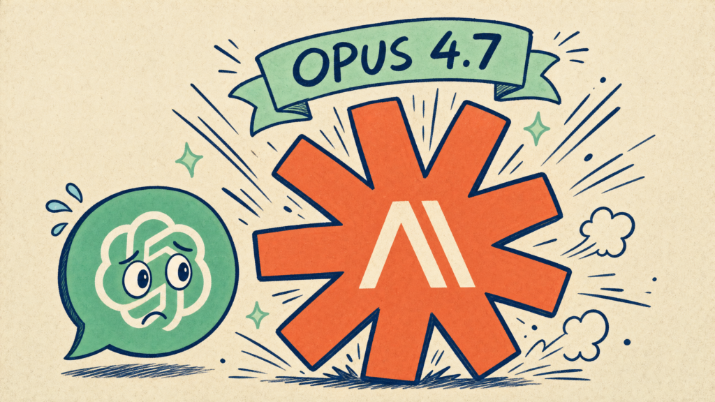 Claude Opus 4.7 vs OpenAI ChatGPT - ilustración editorial